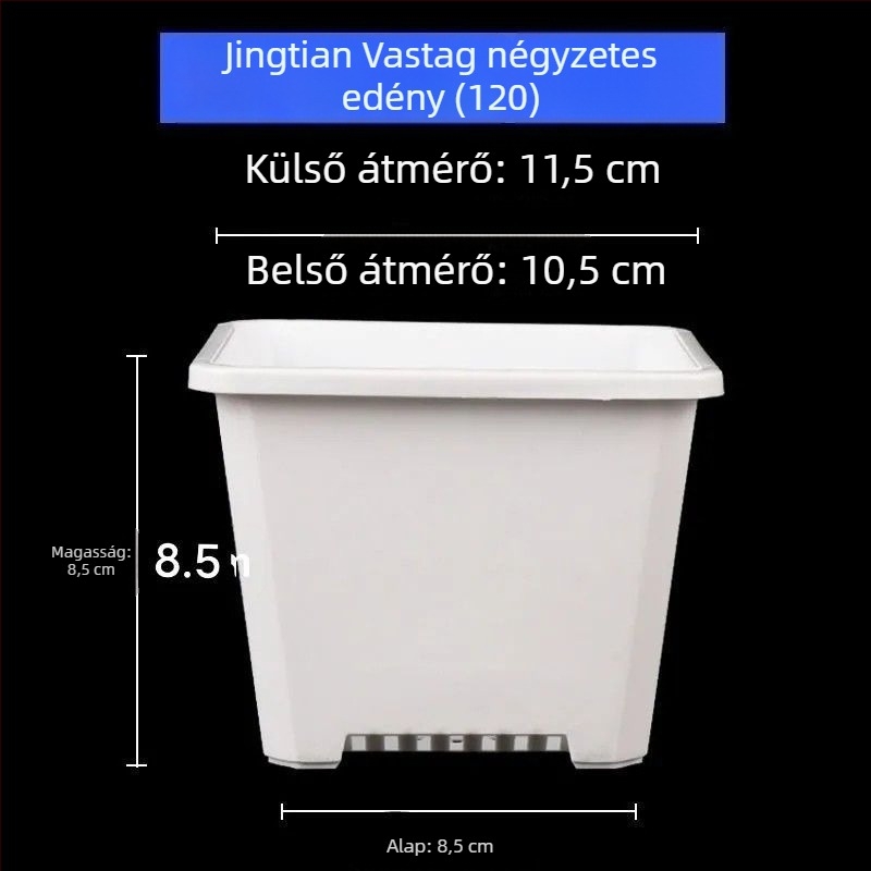 Virágcserép – glazúrozott porcelán, korrózióálló, padlóra álló kivitel, otthoni kertészkedéshez, Márka Unique