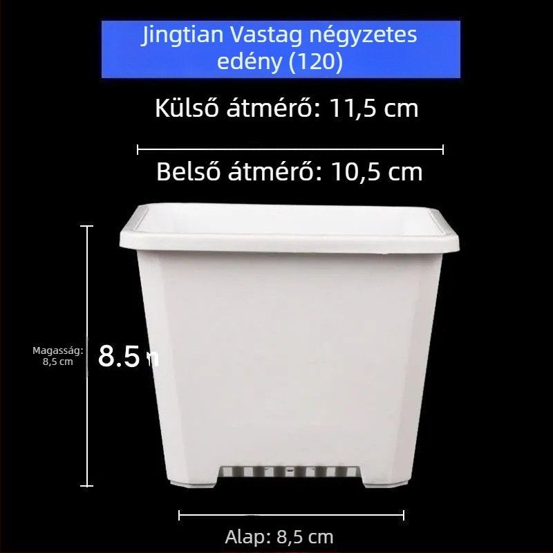 Virágcserép – glazúrozott porcelán, korrózióálló, padlóra álló kivitel, otthoni kertészkedéshez, Márka Unique