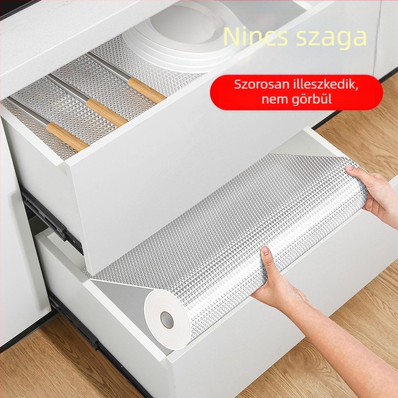 EVA fiók nedvességvédő alátét - négyzet alakú, csúszásmentes felület, konyha, hűtő és szekrény számára
