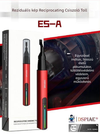 ES-A Reciprokáló elektromos csiszoló toll Gundam modellekhez, polírozás, 36V, rozsdamentes acélhoz