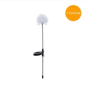 Napelemes kerti lámpa virág alakú, IP65 vízálló, alumínium drót gömb, 0.04W, lefedettség 1–3 m², üzemidő 6–12 óra