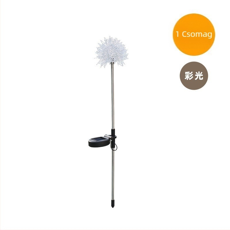 Napelemes kerti lámpa virág alakú, IP65 vízálló, alumínium drót gömb, 0.04W, lefedettség 1–3 m², üzemidő 6–12 óra