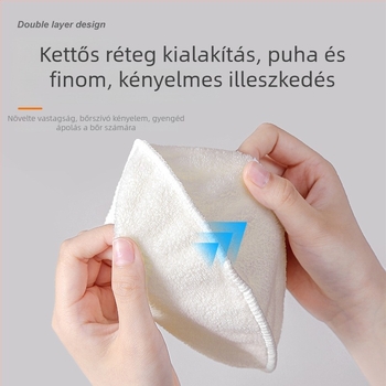 Melegítő arc törölköző, dupla rétegű, korál fleece anyagból, hajlított szegéllyel, nedvességfelszívódás 26–30 s