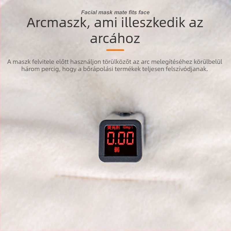Melegítő arc törölköző, dupla rétegű, korál fleece anyagból, hajlított szegéllyel, nedvességfelszívódás 26–30 s