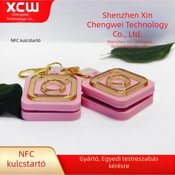 Személyre szabható NFC kulcstartó medál NTAG213, akril, közösségi média számára