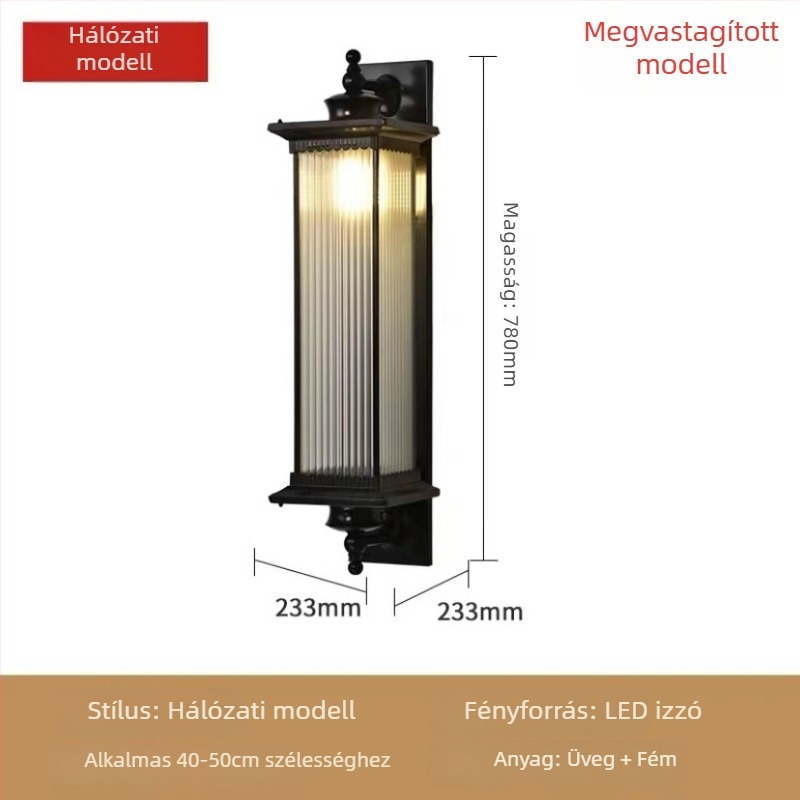 Kültéri falikar MS-CH58 IP55 LED 5730, 10W, távirányítóval