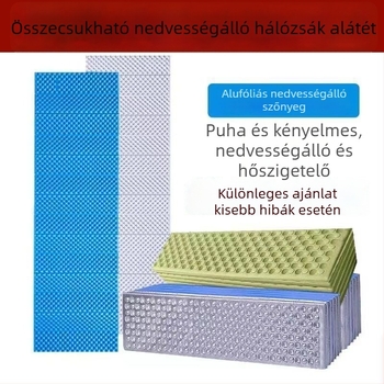 Egy személyes összecsukható kemping matrac, vízálló, tojás-hab szerkezettel, vastított, könnyen hordozható, sátorban és rövid pihenéshez