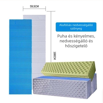 Egy személyes összecsukható kemping matrac, vízálló, tojás-hab szerkezettel, vastított, könnyen hordozható, sátorban és rövid pihenéshez