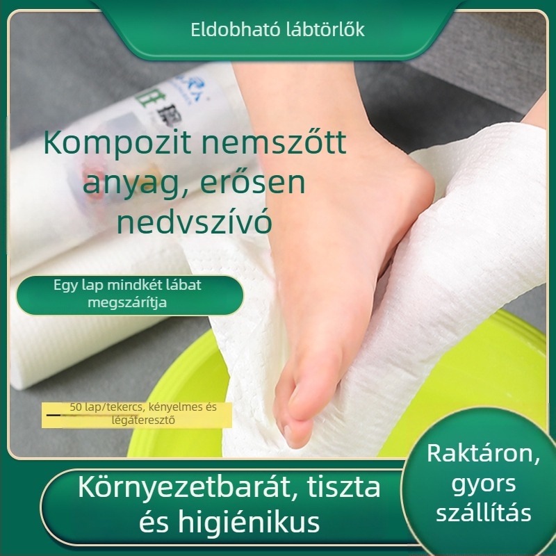 Egyszer használatos láb törlő kendő nem szövött anyagból, nedvszívó és gyorsan száradó, szállodák és kollégiumok számára
