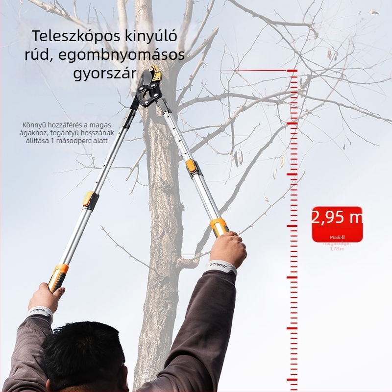 Fulida Metszőolló Gyümölcsfákhoz – Nagy Kerti Metszőolló Gallyakhoz, Kinyújtott Vastag Ágak, Teflon Bevonat