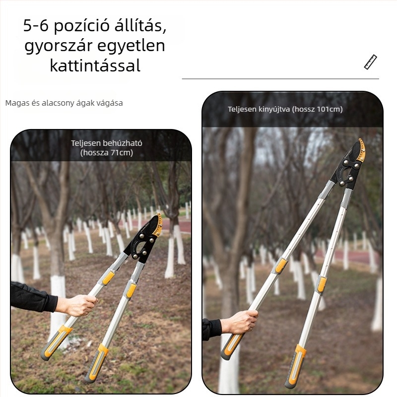 Fulida Metszőolló Gyümölcsfákhoz – Nagy Kerti Metszőolló Gallyakhoz, Kinyújtott Vastag Ágak, Teflon Bevonat