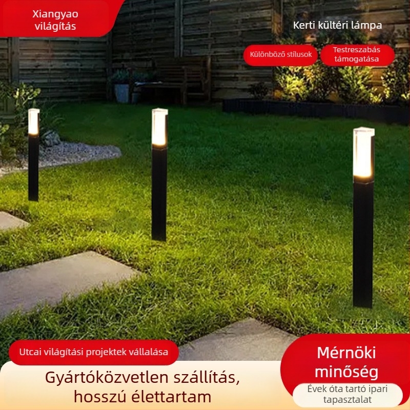 Kültéri kertvilágítás lámpa – réztest, IP55 védelem, 10W fényforrás, geometrikus/absztrakt stílus, folyamatos működés 12–16 óra