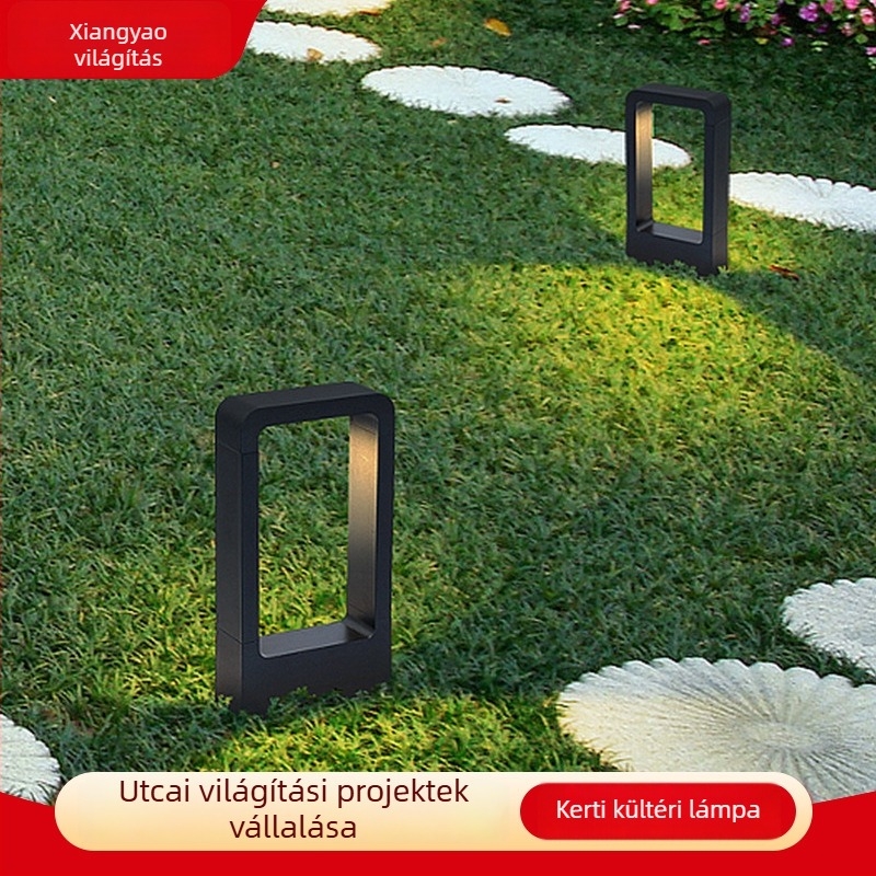 Kültéri kertvilágítás lámpa – réztest, IP55 védelem, 10W fényforrás, geometrikus/absztrakt stílus, folyamatos működés 12–16 óra