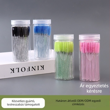 Egyszer használatos szemöldök- és spirál szempilla ecset, kis fésű, 100 db