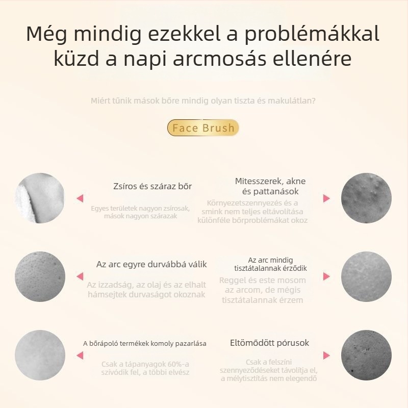 Szív alakú szilikon arctisztító kefe a pórusok tisztítására, kézi szilikon tisztító eszköz, masszázs a fürdőhöz
