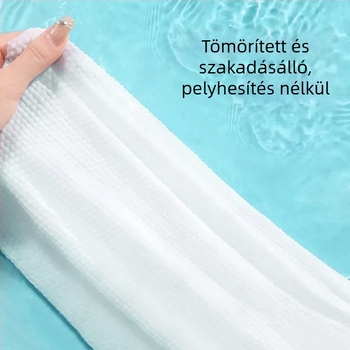 Kompesszált egyszer használatos törölköző, 100% viszkóz rostból, testreszabható márkajelzés, feldolgozás rajzokkal, mintákkal és anyagokkal, nedvességfelszívódás 0–5 s, ideális hoteleknek és utazásokhoz