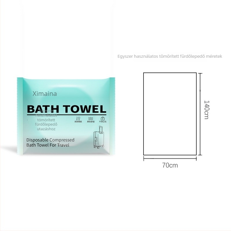 Kompesszált egyszer használatos törölköző, 100% viszkóz rostból, testreszabható márkajelzés, feldolgozás rajzokkal, mintákkal és anyagokkal, nedvességfelszívódás 0–5 s, ideális hoteleknek és utazásokhoz