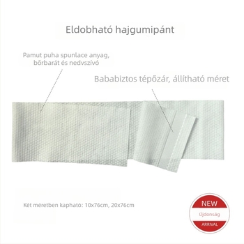 Egyszer használható fejpánt kozmetikai szalonba Velcro-ral, szélesebb és hosszabb, nedvszívó, gyengéd bőrápolás