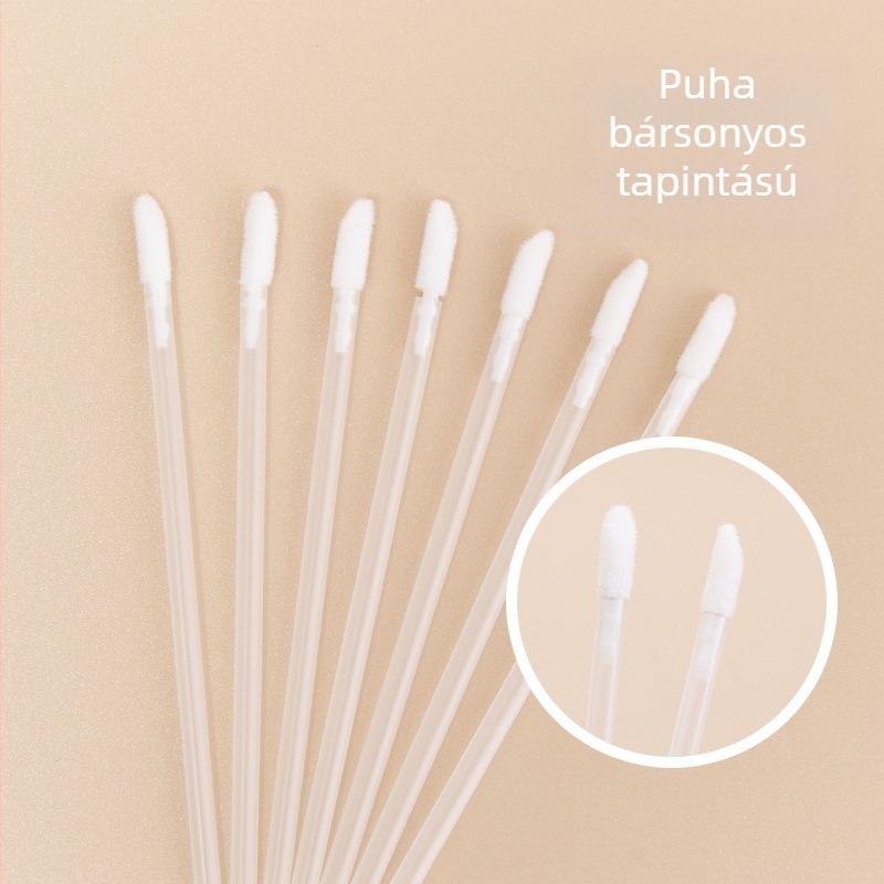 Egyszer használatos ajak ecset, flockolt gloss ecsettel, mini hordozható sminkeszköz