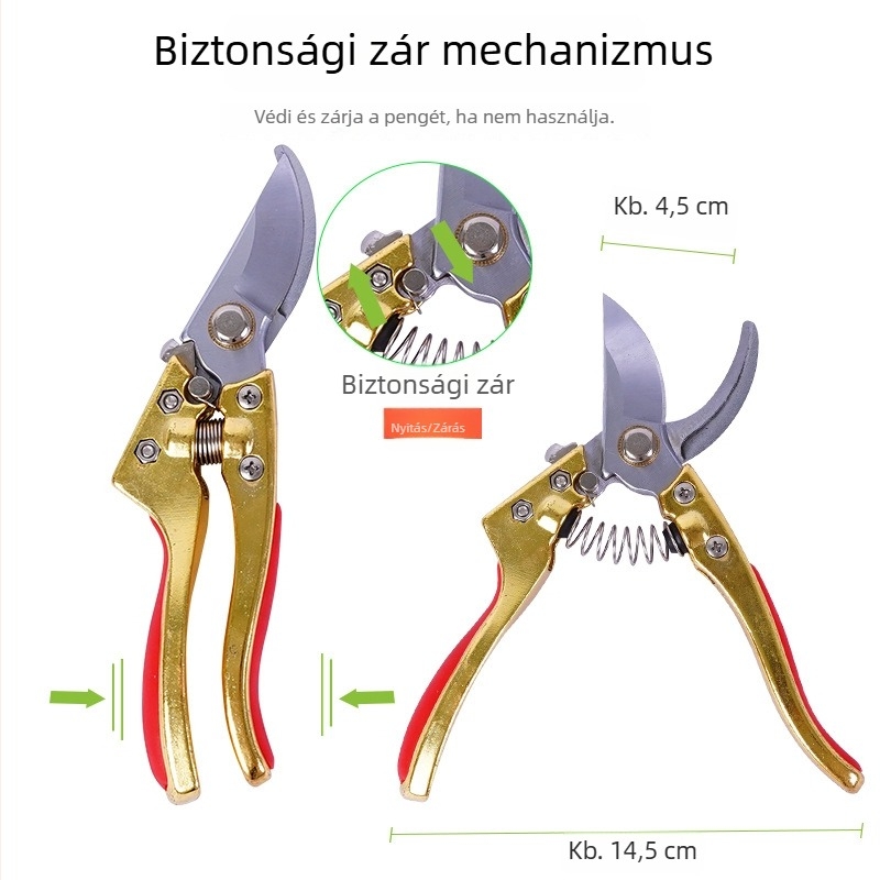 V8 precíz metszőolló ágakhoz, metszéshez gyümölcsfákhoz, kerthez és virágokhoz