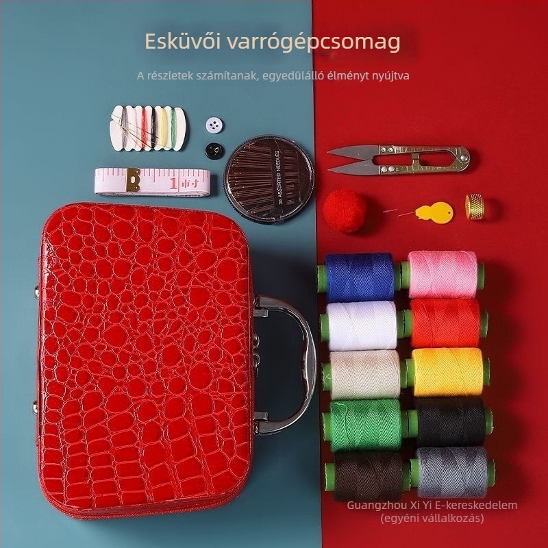 Varró doboz készlet - hordozható otthoni varrókészlet, aranyos stílus