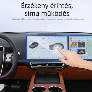 BYD Song PRO DMI navigációs kijelző védőfólia – nano film, edzett, ujjlenyomat-mentes, karcolásálló, hőálló