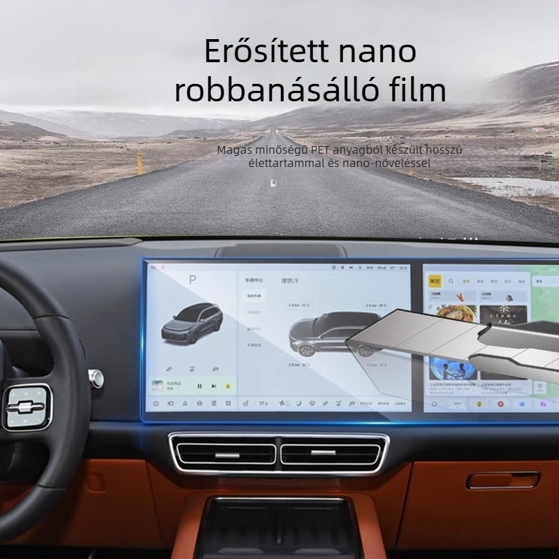 BYD Song PRO DMI navigációs kijelző védőfólia – nano film, edzett, ujjlenyomat-mentes, karcolásálló, hőálló