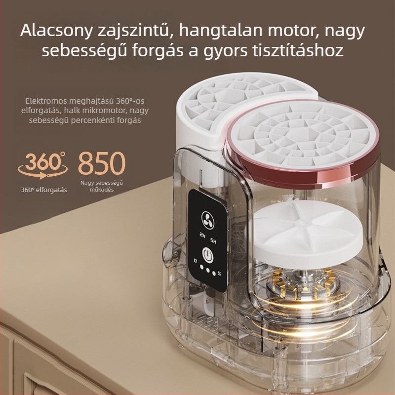 Tölthető elektromos sminkecset tisztító, automata mosás és gyors szárítás