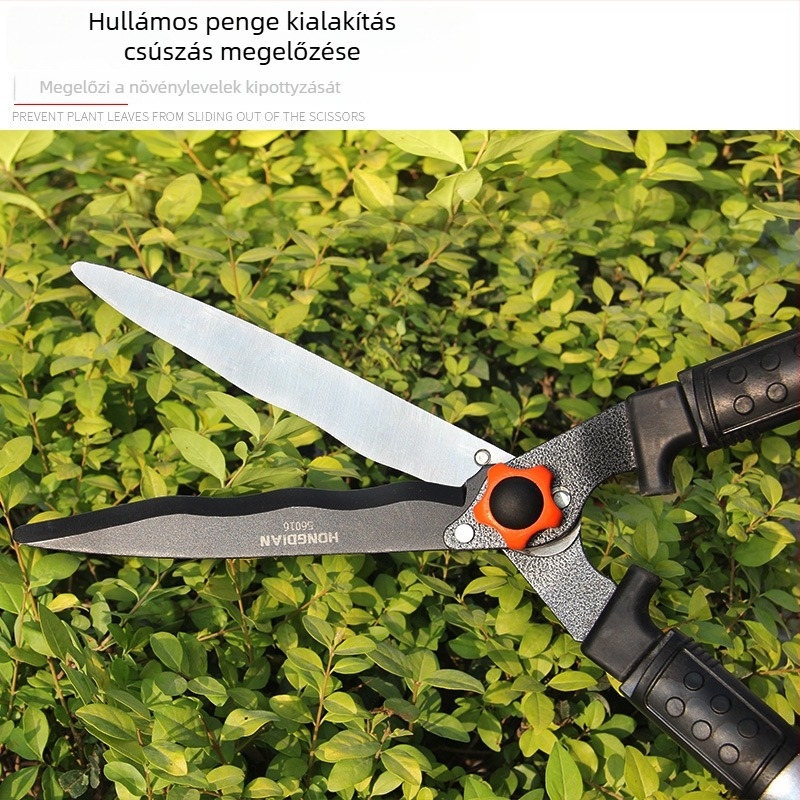 Macro kerti metszőolló teleszkópos nyéllel és kiterjesztett pengével, felületi bevonattal