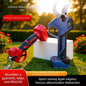 Pattex lítium-ion akkumulátoros metszőolló, brushless motorral és digitális kijelzővel, újratölthető, vezeték nélküli kertészeti használatra