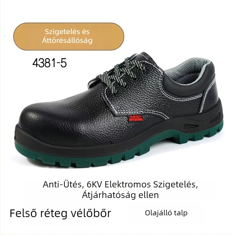 Shield King munkavédelmi cipő 4381-5: ütésálló, áthatolás elleni védelem, 6 kV szigetelés, sav- és lúgállóság, csúszásmentes talp