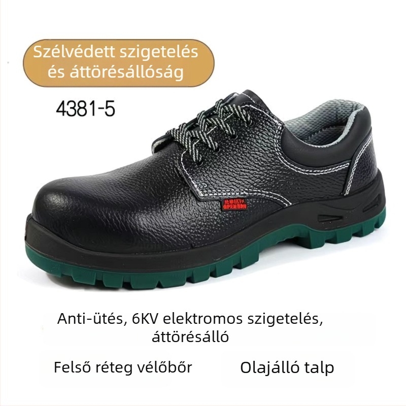Shield King munkavédelmi cipő 4381-5: ütésálló, áthatolás elleni védelem, 6 kV szigetelés, sav- és lúgállóság, csúszásmentes talp