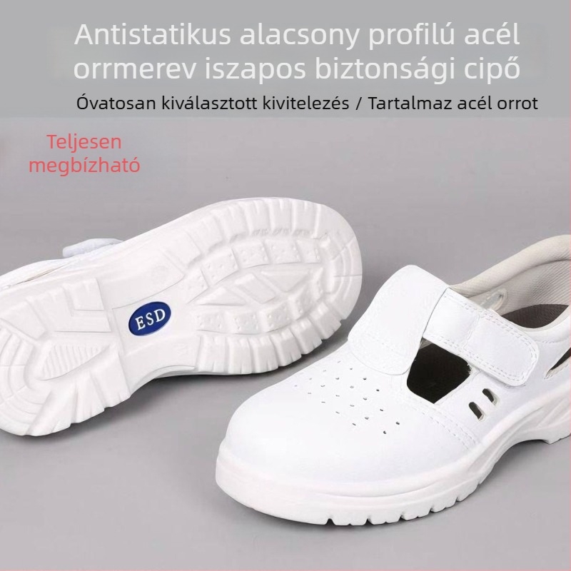 PU védőcipő, középmagas, antistatikus, szigetelés, ütés- és perforáció elleni védelem