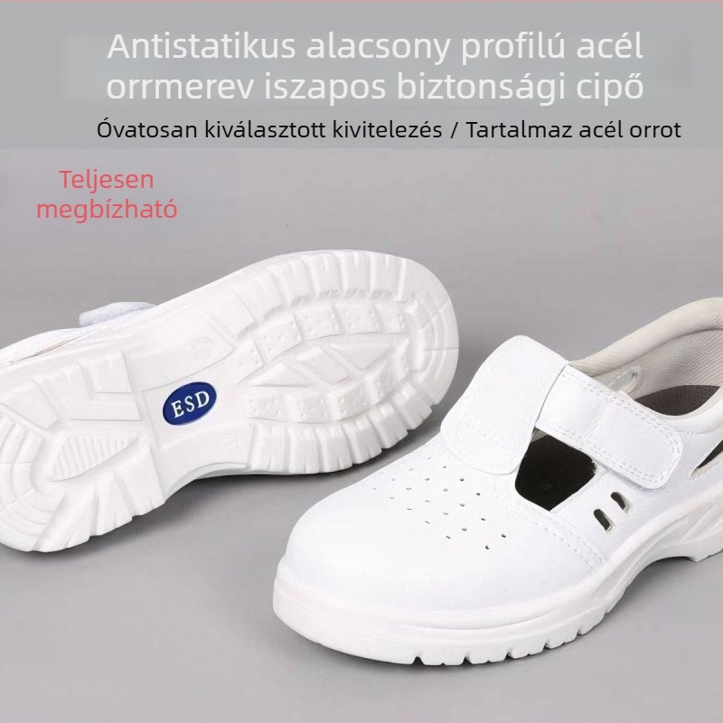 PU védőcipő, középmagas, antistatikus, szigetelés, ütés- és perforáció elleni védelem