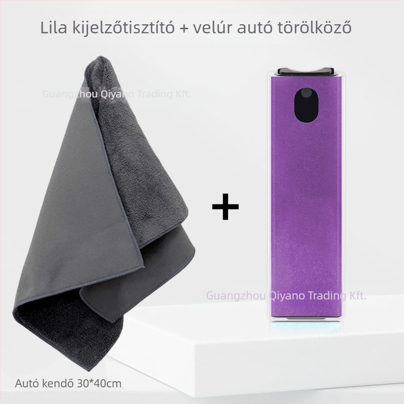 Autó belső központi kijelző tisztító törlő, hordozható ujjlenyomat-mentes spray, antibakteriális, anyag: velúr, márka: Chiyono, testreszabás: Igen