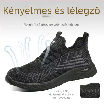 10KV-es szigeteléssel ellátott elektromos biztonsági cipő, ütés- és perforáció elleni védelemmel, lélegző Fly-woven felső, műanyag orrvédő
