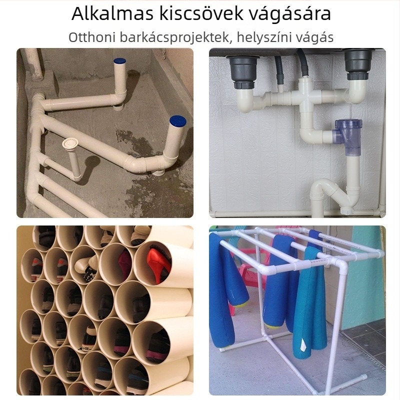 Kézi fűrész PVC- és műanyagcsövekhez — finfogú, fali panelekhez, japán metszőfűrész