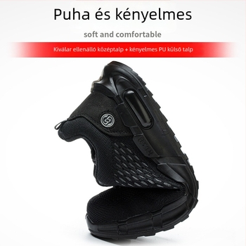 10 kV szigetelt munkacipő, ütés- és átszúrásvédett, kopásálló, felső része hálós felületű, alacsony szárú