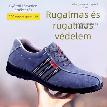 Szigeteléses elektromos szakembereknek készült biztonsági cipő, 6kV izoláció, tehénbőr, alacsony felső rész, átszúrás elleni, csúszásmentes talp