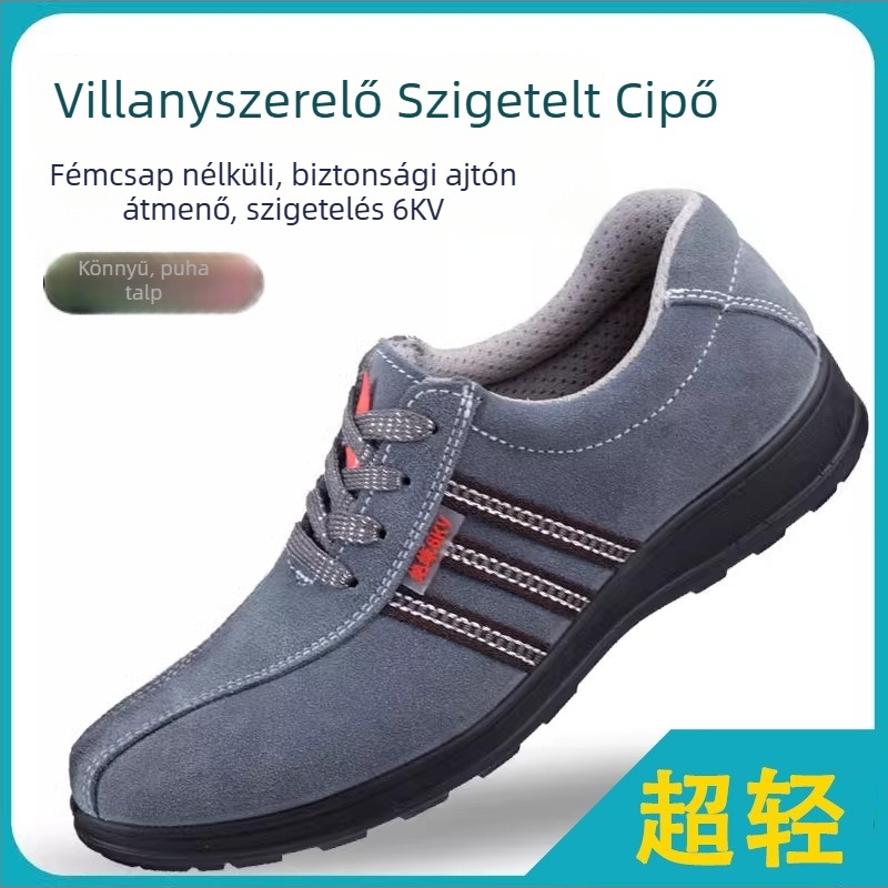 Szigetelt cipők villanyszerelőknek – nubuk bőr, alacsony felső rész, 6 kV szigetelés