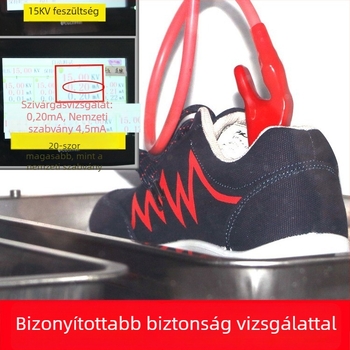 Double Star szigetelt cipő elektromos munkákhoz, hálós felsőrész, alacsony profilú