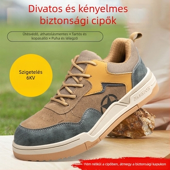 6 kV izolációjú elektromos védőcipő – ütésálló, perforáció-ellenálló, puha talp, suede bőr + mikroszálas