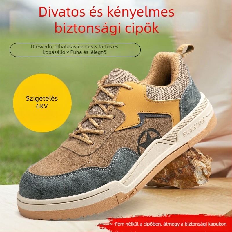 6 kV izolációjú elektromos védőcipő – ütésálló, perforáció-ellenálló, puha talp, suede bőr + mikroszálas