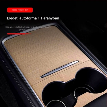Center Console TPU védőfilm Tesla Model 3/Y-hoz — matt szénrost mintázat, átlátszó, logó nélkül
