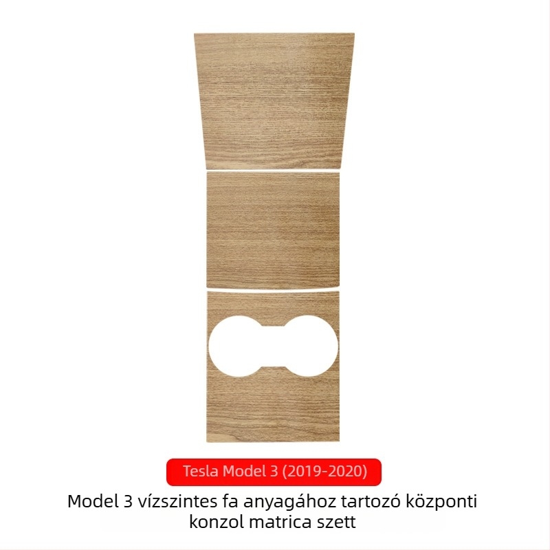 Center Console TPU védőfilm Tesla Model 3/Y-hoz — matt szénrost mintázat, átlátszó, logó nélkül