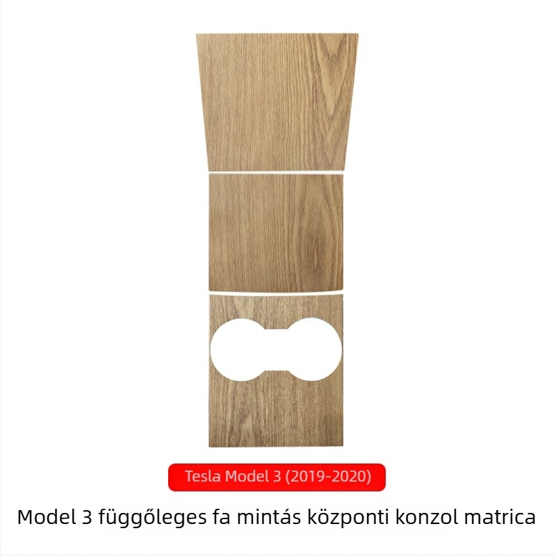 Center Console TPU védőfilm Tesla Model 3/Y-hoz — matt szénrost mintázat, átlátszó, logó nélkül