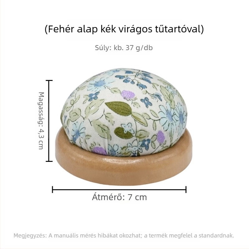 Varrótűtartó eszköz keresztszemes tárolására, fa alapú és PP cotton tűtartóval (fa alap, PP cotton tűtartó, keresztszemes tárolás, modern stílus, 40 g)
