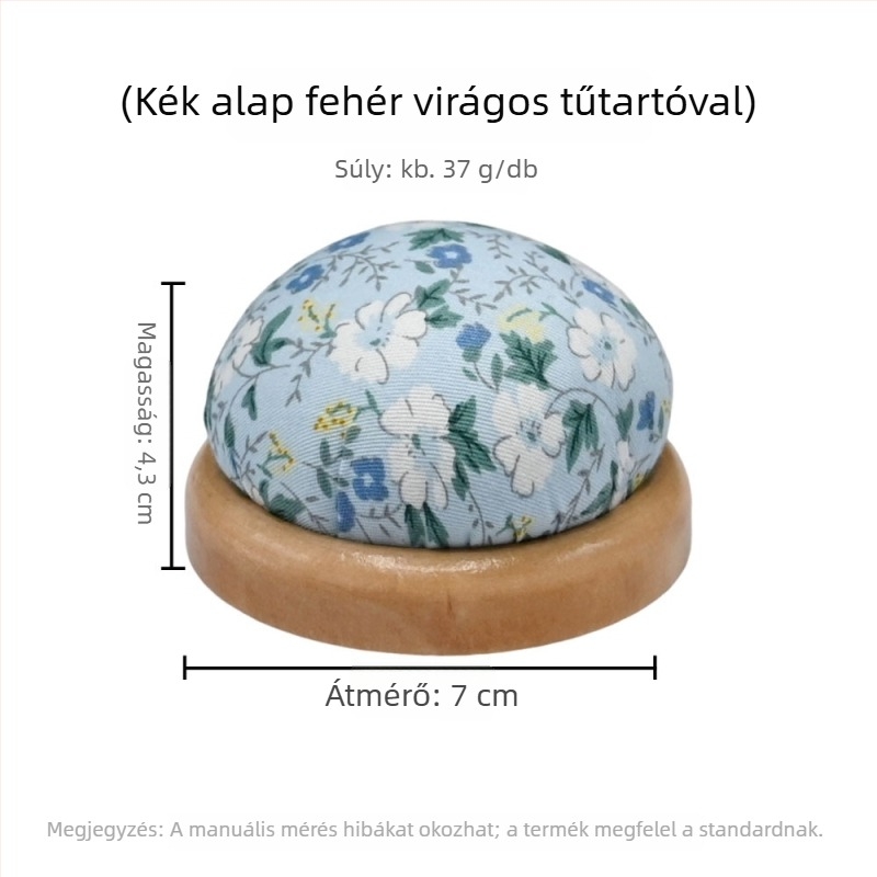 Varrótűtartó eszköz keresztszemes tárolására, fa alapú és PP cotton tűtartóval (fa alap, PP cotton tűtartó, keresztszemes tárolás, modern stílus, 40 g)
