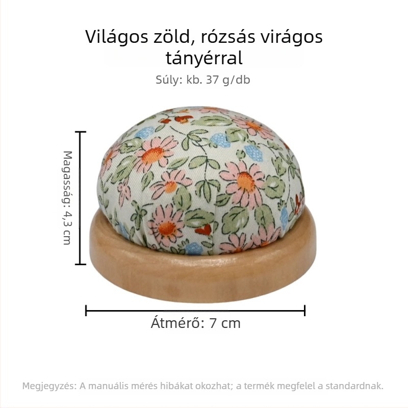 Varrótűtartó eszköz keresztszemes tárolására, fa alapú és PP cotton tűtartóval (fa alap, PP cotton tűtartó, keresztszemes tárolás, modern stílus, 40 g)