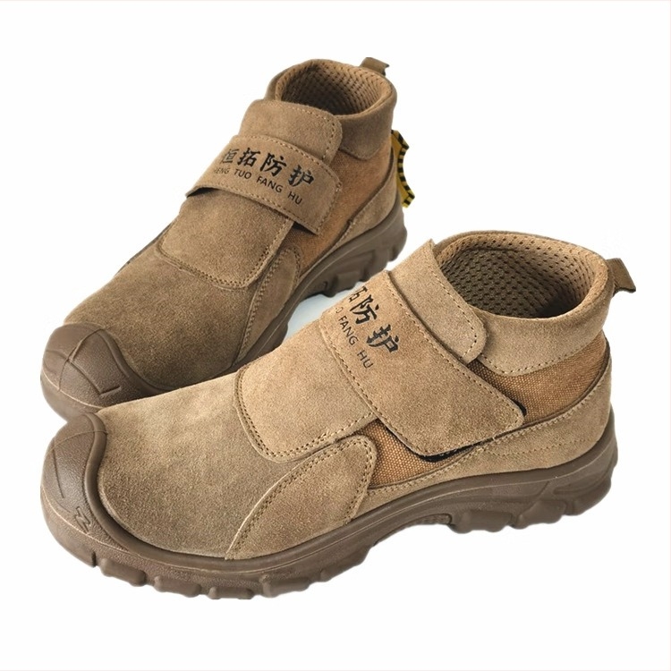 Hengtuo C05 Hegesztőbiztonsági cipő acélorr, ütésálló és átütés elleni, szigetelt, középmagas (suede + gumi talp)